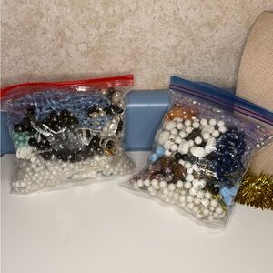 Assorted Beads in Ziplock Bags